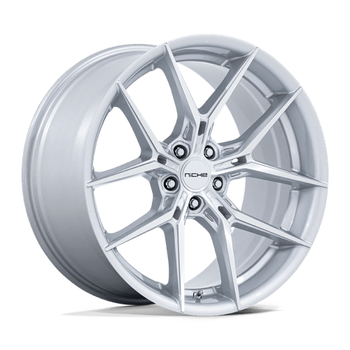 Niche 1PC NC279 PRODIGY 5, 22X9, 5X120, ET27, CB74.1, SILVER W/ MACHINED FACE