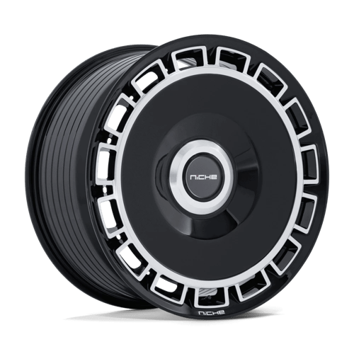 Niche 1PC NC287 VENICE, 22X9, 5X112/120, ET20, CB72.56, GLOSS BLACK W/ MACHINED FACE