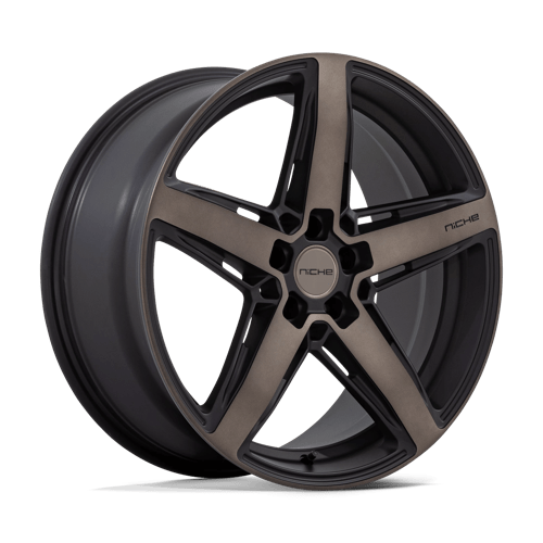Niche 1PC M271 TERAMO, 20X9, 5X112, ET25, CB66.56, MATTE BLACK W DOUBLE DARK TINT