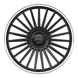 Koko Kuture Parlato, Regular Profile, 22x9, 5x114.3, ET30, CB73.1, Gloss Black Polished Lip