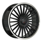 Koko Kuture Parlato, Regular Profile, 22x9, 5x114.3, ET30, CB73.1, Gloss Black Polished Lip