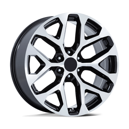 Performance Replicas PR177, 22X9, 6X139.7, ET24, CB78.1, GLOSS BLACK MACHINED FACE