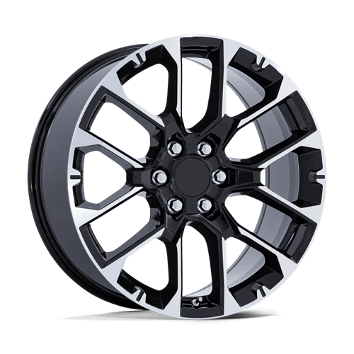 Performance Replicas PR224, 22X9, 6X139.7, ET28, CB78.1, GLOSS BLACK W/ MACHINED FACE