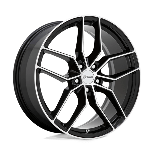 Petrol P5C, 18X8, 5X110, ET40, CB72.1, GLOSS BLACK W/ MACH CUT FACE