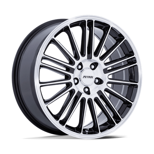 Petrol PE001 P1D, 19X8, 5X114.3, ET40, CB72.56, GLOSS BLACK W/ MACHINED FACE