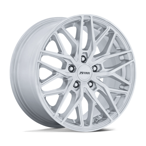 Petrol PE004 P3E, 18X8, 5X112, ET40, CB66.56, MACHINED BRUSHED GLOSS SILVER