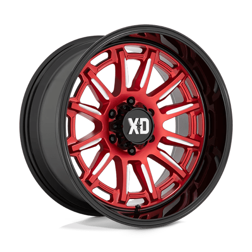 XD XD865 PHOENIX, 20X9, 6X139.7, ET0, CB106.1, CANDY RED MILLED W/ BLACK LIP