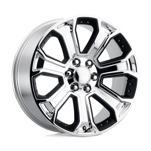 Performance Replicas PR113, 20X9, 6X139.7, ET24, CB78.1, CHROME W/ MATTE BLACK ACCENTS