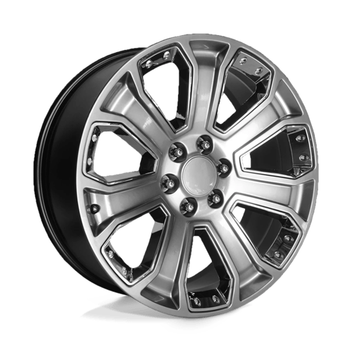 Performance Replicas PR113, 22X9, 6X139.7, ET24, CB78.1, HYPER SILVER DARK W/ ACCENTS