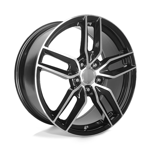 Performance Replicas PR160, 19X8.5, 5X120.65, ET56, CB70.3, GLOSS BLACK W/ MACHINED SPOKES