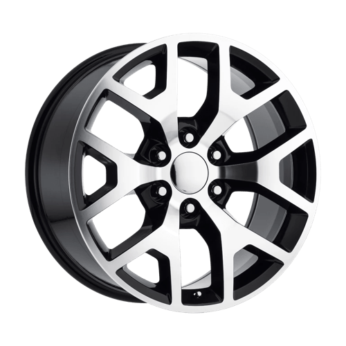 Performance Replicas PR169, 20X9, 6X139.7, ET27, CB78.1, GLOSS BLACK W/ MACHINED SPOKES