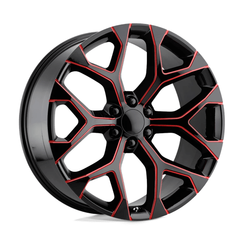 Performance Replicas PR176, 26X10, 6X139.7, ET24, CB78.1, GLOSS BLACK RED MILLED