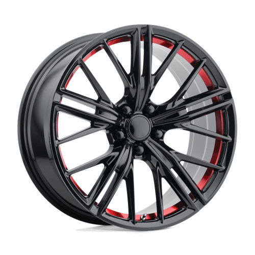 Performance Replicas PR194, 20X10, 5X120, ET35, CB67.06, GLOSS BLACK RED MACHINED