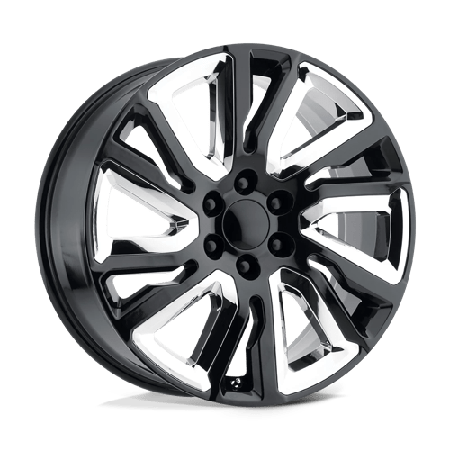 Performance Replicas PR202, 22X9, 6X139.7, ET28, CB78.1, GLOSS BLACK W/ CHR ACC
