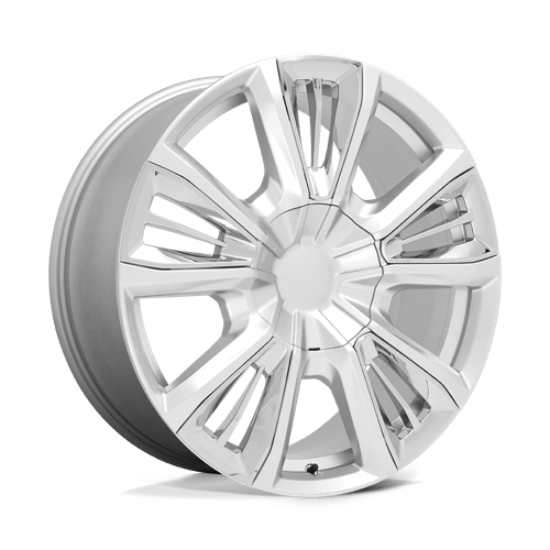 Performance Replicas PR212, 22X9, 6X139.7, ET28, CB78.1, SILVER W/ CHROME ACCENTS