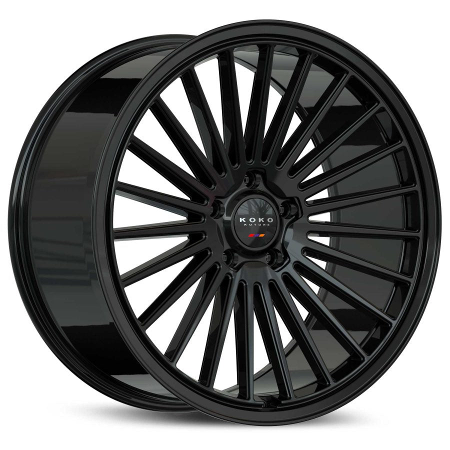 Koko Kuture Parlato, 24x9.5, 5x100 to 5x132/6x114 to 6x139.7, ET10 to 45, CB66.56 to 110.1, Gloss Black - 2495Z10KOPARGBR