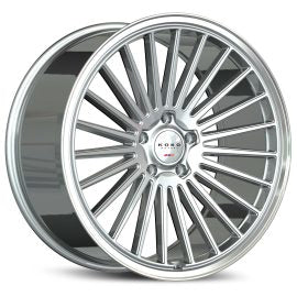 Koko Kuture Parlato, Regular Profile, 22x9, 5x114.3, ET30, CB73.1, Silver Machined Face/Polished lip