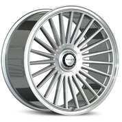 Koko Kuture Parlato, Regular Profile, 22x9, 5x114.3, ET30, CB73.1, Silver Machined Face/Polished lip
