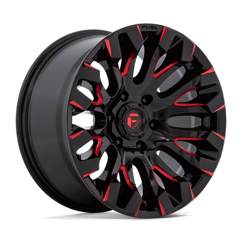 Fuel 1PC D829 QUAKE, 18X9, 6X135, ET1, CB87.1, GLOSS BLACK MILLED RED TINT