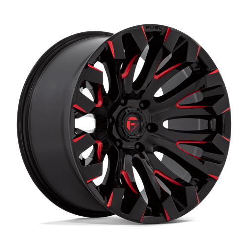 Fuel 1PC D829 QUAKE, 20X9, 5X139.7, ET1, CB78.1, GLOSS BLACK MILLED RED TINT