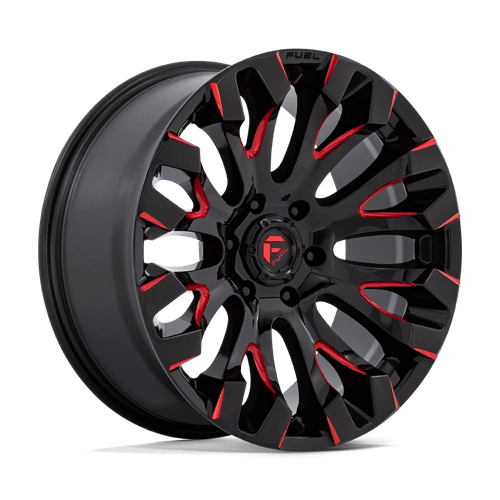 Fuel 1PC D829 QUAKE, 20X9, 6X135, ET1, CB87.1, GLOSS BLACK MILLED RED TINT
