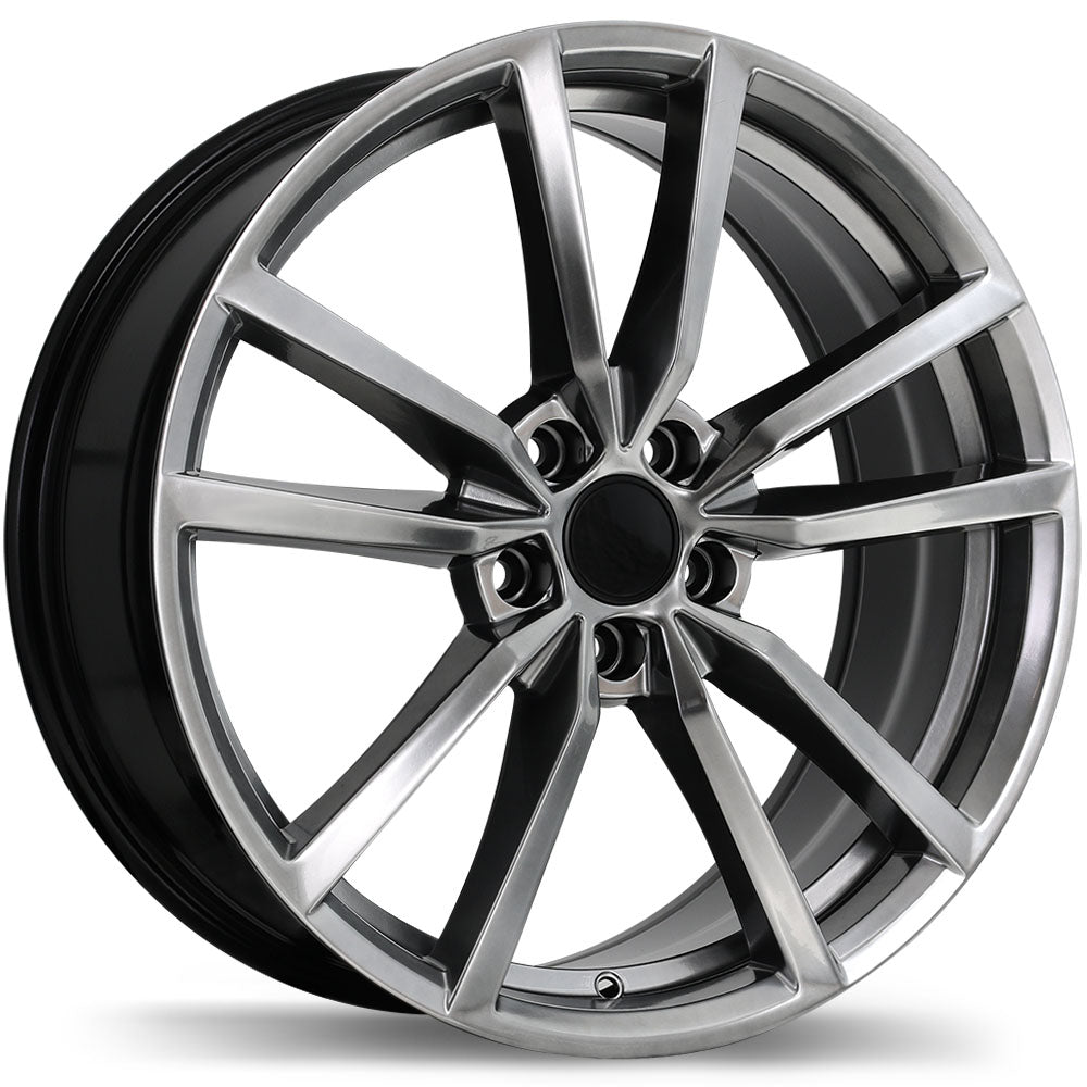 Replika R195, 19x8.0, 5x112, ET45, CB57.1, Dark Hyper Silver - R195-1980-44HD+45R571