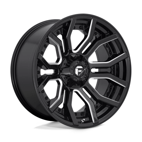 Fuel 1PC D711 RAGE, 20X10, 6X135/6X139.7, ET-18, CB106.1, GLOSS BLACK MILLED
