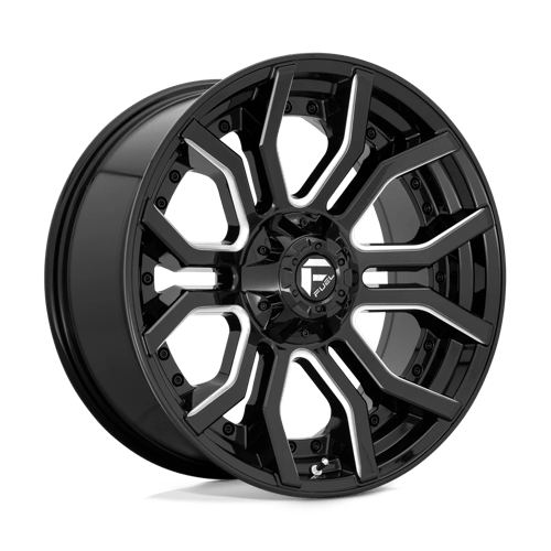 Fuel 1PC D711 RAGE, 20X10, 5X127/5X139.7, ET-18, CB87.1, GLOSS BLACK MILLED