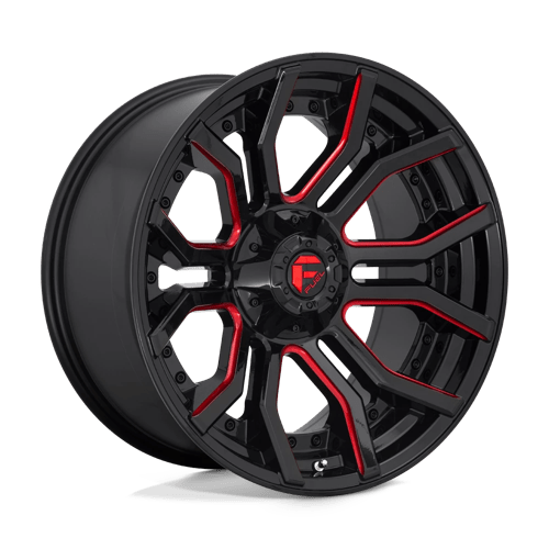 Fuel 1PC D712 RAGE, 20X10, 6X135/6X139.7, ET-18, CB106.1, GLOSS BLACK RED TINTED CLEAR