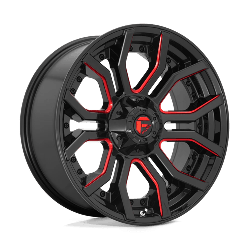 Fuel 1PC D712 RAGE, 20X10, 5X127/5X139.7, ET-18, CB87.1, GLOSS BLACK RED TINTED CLEAR