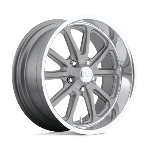 US Mag 1PC U111 RAMBLER, 18X7, 5X127, ET1, CB78.1, TEXTURED GRAY W/ DC LIP