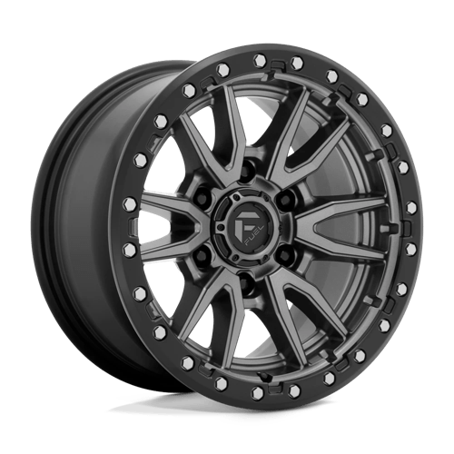 Fuel 1PC D680 REBEL, 16X8, 6X139.7, ET1, CB106.1, MATTE GUNMETAL BLACK BEAD RING