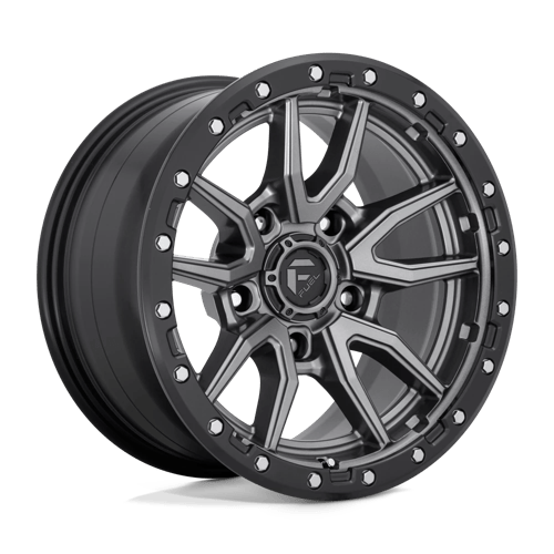 Fuel 1PC D680 REBEL, 17X9, 5X127, ET-12, CB71.5, MATTE GUNMETAL BLACK BEAD RING