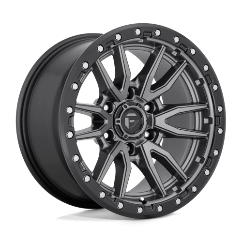 Fuel 1PC D680 REBEL, 22X9, 6X139.7, ET20, CB78.1, MATTE GUNMETAL BLACK BEAD RING