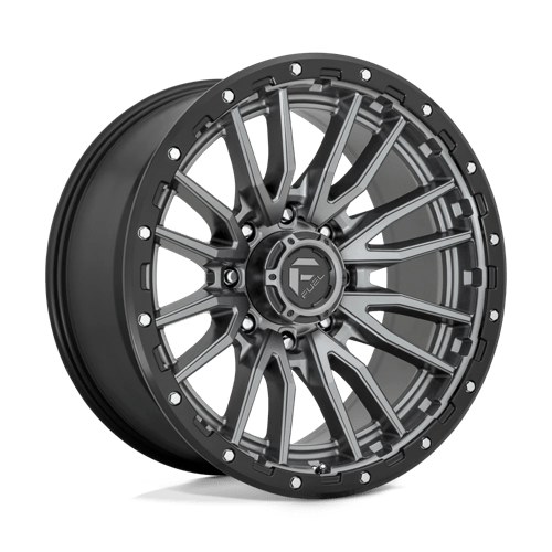Fuel 1PC D680 REBEL, 22X10, 8X180, ET-18, CB124.2, MATTE GUNMETAL BLACK BEAD RING