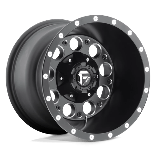 Fuel 1PC D525 REVOLVER, 15X10, 6X139.7, ET-43, CB108, MATTE BLACK MILLED