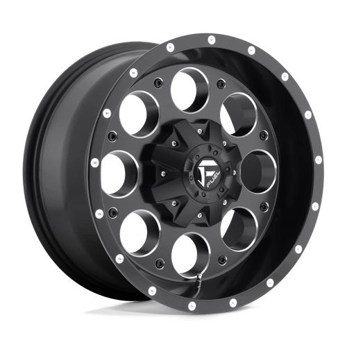 Fuel 1PC D525 REVOLVER, 15X8, 5X120.65/5X127, ET-18, CB78.1, MATTE BLACK MILLED