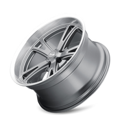 Ridler Type 606, 17X8, 5X120.65, ET0, CB83.82, Grey W/ Milled Spokes & Diamond Lip - 606-7861G