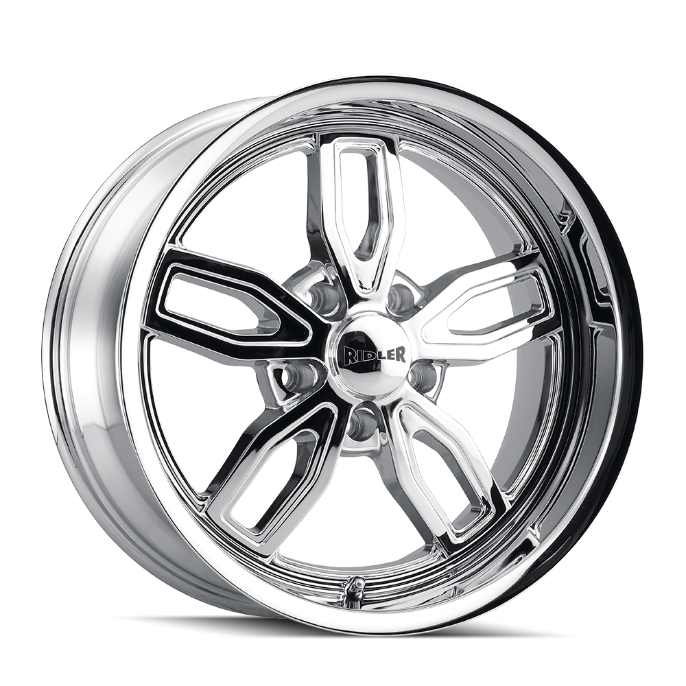 Ridler Type 608, 20X8.5, 5x114.3, ET0, CB72.62, Chrome - 608-2865C
