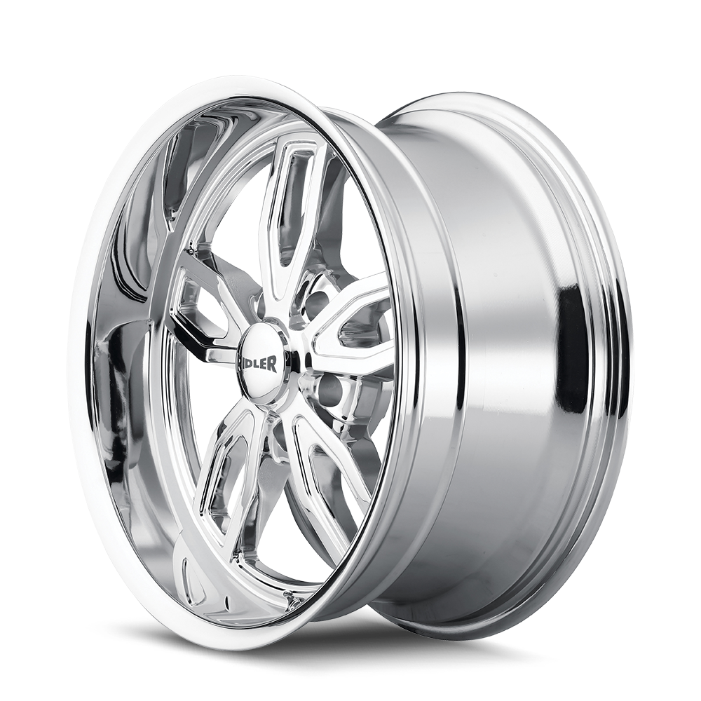 Ridler Type 608, 20X8.5, 5x114.3, ET0, CB72.62, Chrome - 608-2865C