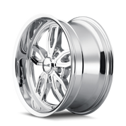 Ridler Type 608, 20X8.5, 5x114.3, ET0, CB72.62, Chrome - 608-2865C