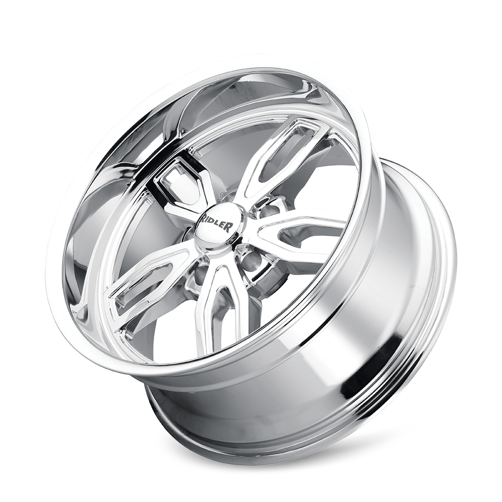 Ridler Type 608, 20X8.5, 5x114.3, ET0, CB72.62, Chrome - 608-2865C