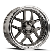 Ridler Type 610, 20X10, 5X120.65, ET0, CB83.82, Grey/Polished Lip - 610-2161G