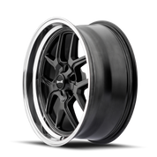 Ridler Type 610, 20X10, 5X127, ET0, CB83.82, Matte Black/Polished Lip - 610-2173MB
