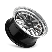 Ridler Type 611, 20X8.5, 5X120.65, ET0, CB83.82, Gloss Black/Milled With Diamond Cut Lip - 611-2861GBMD