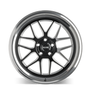 Ridler Type 611, 20X8.5, 5x114.3, ET0, CB83.82, Gloss Black/Milled With Diamond Cut Lip - 611-2865GBMD