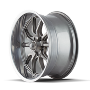 Ridler Type 650, 20X10, 5X127, ET0, CB83.82, Grey/Polished Lip - 650-2173G