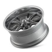 Ridler Type 650, 17X7, 5x114.3, ET0, CB83.82, Grey/Polished Lip - 650-7765G