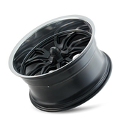 Ridler Type 650, 17X7, 5x114.3, ET0, CB83.82, Matte Black/Polished Lip - 650-7765MB