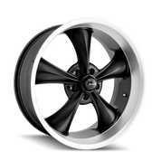 Ridler Type 695, 20X8.5, 5X127, ET0, CB83.82, Matte Black/Machined Lip - 695-2873MB